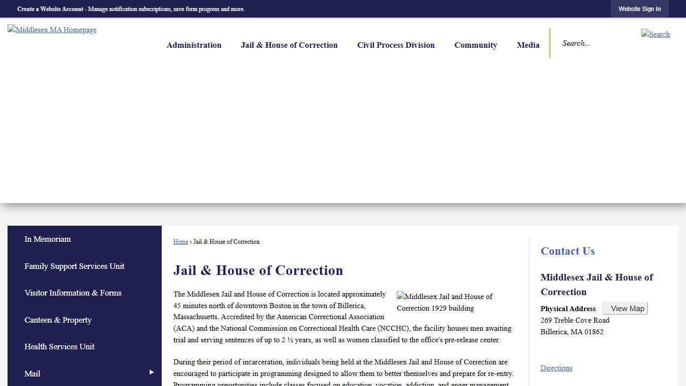 Jail & House of Correction | Middlesex Sheriff's Office, MA